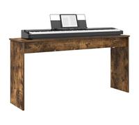 vidaXL Soporte para Teclado Roble Ahumado 130 x 32 x 64 cm, Soporte de Teclado Rectangular Moderno, Mueble Musical Duradero para Colocar Instrumentos en casa y Ayuda para la práctica