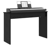 vidaXL Soporte para Teclado Roble Negro 100 x 32 x 64 cm, Soporte de Teclado Rectangular Moderno, Mueble Musical Duradero para Colocar Instrumentos en casa y Ayuda para la práctica