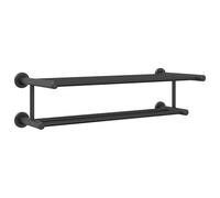 vidaXL Soporte para Toallas Negro 61 x 23 x 17 cm Acero Inoxidable