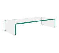 vidaXL Soporte para TV y elevador para monitor cristal claro 60x25x11 cm
