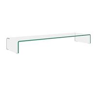 vidaXL Soporte para TV/Elevador Monitor Cristal Claro Dimensiones 110x30x13 cm