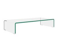vidaXL Soporte para TV/Elevador Monitor Cristal Claro Dimensiones 70x30x13 cm
