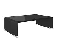 vidaXL Soporte para TV/Elevador Monitor Cristal Negro Dimensiones 40x25x11 cm