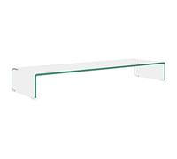 vidaXL Soporte para TV/Elevador Monitor Material Cristal Claro 100x30x13 cm