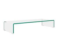 vidaXL Soporte para TV/Elevador Monitor Material Cristal Claro 80x30x13 cm