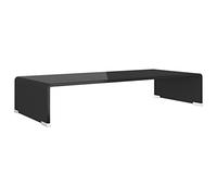 vidaXL Soporte para TV/Elevador Monitor Material Cristal Negro 70x30x13 cm