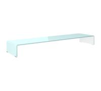 vidaXL Soporte para TV/Elevador Monitor Material Cristal Verde 120x30x13 cm