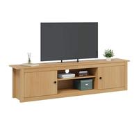 vidaXL Soporte para TV Hill Marrón Miel 158 x 40 x 39.5 cm Pino Macizo, Armario Moderno montado en la Pared, Unidad Rectangular para Almacenamiento, Centro de Entretenimiento Duradero