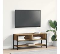 vidaXL Centro de Entretenimiento Rectangular Moderno en Roble Artesanal y Negro | Madera Elaborada Con Almacenamiento Soporte para TV Elegante para Sala de Estar Diseño Compacto Ideal Para Uso