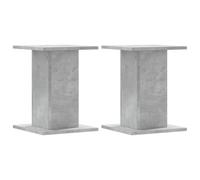 vidaXL Soportes Altavoces 2 uds Madera Gris hormigón 30x30x40 cm, Plataforma de Altavoces, Soporte de Altavoces de Suelo, Soporte de Altavoces HiFi