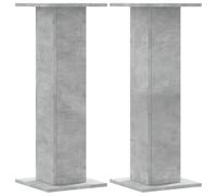 vidaXL Soportes Altavoces 2 uds Madera Gris hormigón 30x30x80 cm