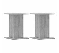 vidaXL Soportes Altavoces 2 uds Madera Gris Sonoma 30x30x40 cm, Plataforma de Altavoces, Soporte de Altavoces de Suelo, Soporte de Altavoces HiFi