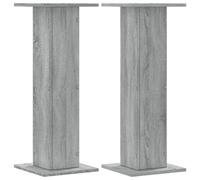 vidaXL Soportes Altavoces 2 uds Madera Gris Sonoma 30x30x80 cm, Plataforma de Altavoces, Soporte de Altavoces de Suelo, Soporte de Altavoces HiFi