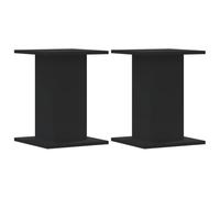vidaXL Soportes Altavoces 2 uds Madera ingeniería Negro 30x30x40 cm, Plataforma de Altavoces, Soporte de Altavoces de Suelo, Soporte de Altavoces HiFi