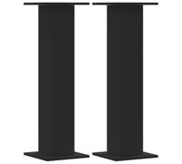 vidaXL Soportes Altavoces 2 uds Madera ingeniería Negro 30x30x95 cm, Plataforma de Altavoces, Soporte de Altavoces de Suelo, Soporte de Altavoces HiFi