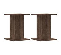 vidaXL Soportes Altavoces 2 uds Madera marrón Roble 30x30x40 cm, Plataforma de Altavoces, Soporte de Altavoces de Suelo, Soporte de Altavoces HiFi