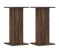 vidaXL Soportes Altavoces 2 uds Madera marrón Roble 30x30x60 cm, Plataforma de Altavoces, Soporte de Altavoces de Suelo, Soporte de Altavoces HiFi