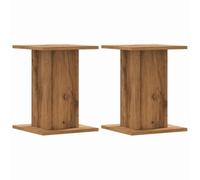 vidaXL Soportes Altavoces 2 uds Madera Roble Artesano 30x30x40 cm