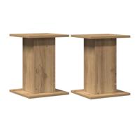 vidaXL Soportes Altavoces 2 uds Madera Roble Artesano 30x30x40 cm