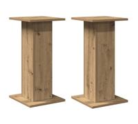vidaXL Soportes Altavoces 2 uds Madera Roble Artesano 30x30x60 cm, Plataforma de Altavoces, Soporte de Altavoces de Suelo, Soporte de Altavoces HiFi