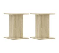 vidaXL Soportes Altavoces 2 uds Madera Roble Sonoma 30x30x40 cm, Plataforma de Altavoces, Soporte de Altavoces de Suelo, Soporte de Altavoces HiFi