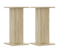vidaXL Soportes Altavoces 2 uds Madera Roble Sonoma 30x30x60 cm, Plataforma de Altavoces, Soporte de Altavoces de Suelo, Soporte de Altavoces HiFi