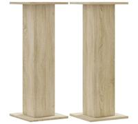 vidaXL Soportes Altavoces 2 uds Madera Roble Sonoma 30x30x80 cm, Plataforma de Altavoces, Soporte de Altavoces de Suelo, Soporte de Altavoces HiFi
