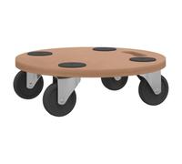 vidaXL Soportes con Ruedas 6 uds Madera de ingeniería Redondo
