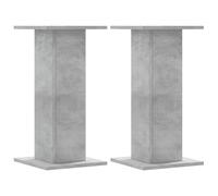 vidaXL Soportes de plantas 2 uds madera gris hormigón 30x30x60 cm