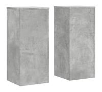 vidaXL Soportes de Plantas 2 uds Madera Gris hormigón 30x30x70 cm, Soporte de Flor, Soporte de Planta de casa, Mesa de Planta, Soporte de Maceta