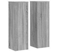 vidaXL Soportes de Plantas 2 uds Madera Gris Sonoma 25x25x80 cm, Soporte de Flor, Soporte de Maceta, Soporte de Planta de casa, Soporte de Maceta