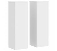 vidaXL Soportes de Plantas 2 uds Madera ingeniería Blanco 25x25x80 cm, Soporte de Flor, Soporte de Maceta, Soporte de Planta de casa