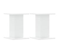 vidaXL Soportes de Plantas 2 uds Madera ingeniería Blanco 30x30x40 cm, Soporte de Flor, Soporte de Planta de casa, Mesa de Planta, Soporte de Maceta