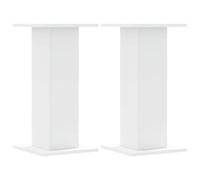 vidaXL Soportes de Plantas 2 uds Madera ingeniería Blanco 30x30x60 cm, Soporte de Flor, Soporte de Planta de casa, Mesa de Planta, Soporte de Maceta