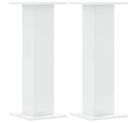 vidaXL Soportes de Plantas 2 uds Madera ingeniería Blanco 30x30x80 cm, Soporte de Flor, Soporte de Planta de casa, Mesa de Planta, Soporte de Maceta
