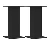 vidaXL Soportes de Plantas 2 uds Madera ingeniería Negro 30x30x60 cm, Soporte de Flor, Soporte de Planta de casa, Mesa de Planta, Soporte de Maceta