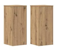 vidaXL Soportes de Plantas 2 uds Madera Roble artisian 30x30x70 cm