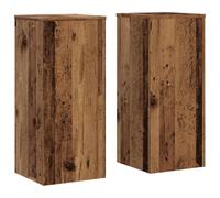 vidaXL Soportes de Plantas 2 uds Madera Roble Envejecido 30x30x70 cm, Soporte de Flor, Soporte de Planta de casa, Mesa de Planta, Soporte de Maceta