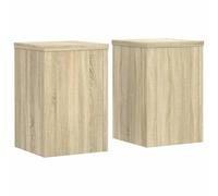 vidaXL Soportes de Plantas 2 uds Madera Roble Sonoma 25x25x35 cm, Soporte de Flor, Soporte de Planta de casa, Mesa de Planta, Soporte de Maceta