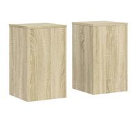 vidaXL Soportes de Plantas 2 uds Madera Roble Sonoma 30x30x50 cm, Soporte de Flor, Soporte de Planta de casa, Mesa de Planta, Soporte de Maceta