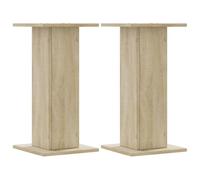 vidaXL Soportes de Plantas 2 uds Madera Roble Sonoma 30x30x60 cm, Soporte de Flor, Soporte de Planta de casa, Mesa de Planta, Soporte de Maceta