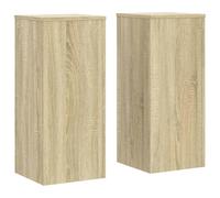 vidaXL Soportes de Plantas 2 uds Madera Roble Sonoma 30x30x70 cm, Soporte de Flor, Soporte de Planta de casa, Mesa de Planta, Soporte de Maceta