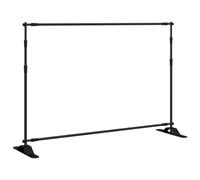 vidaXL Soportes de telón de Fondo 2 uds Acero Negro 305x243 cm, Soporte de Pancarta de Fondo, Soporte de Fondo de fotografía, Soporte de Fondo de Metal