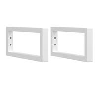 vidaXL Soportes estante de lavabo 2 uds rectangular acero blanco