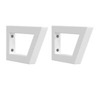 vidaXL Soportes Estante de Lavabo 2 Unidades Trapecio Acero Blanco