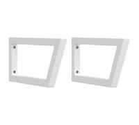 vidaXL Soportes Estante de Lavabo 2 Unidades Trapecio Acero Blanco