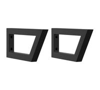 vidaXL Soportes Estante de Lavabo 2 Unidades Trapecio Acero Negro
