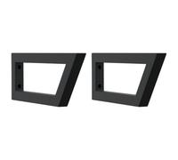 vidaXL Soportes estante de lavabo 2 unidades trapecio acero negro, soporte de pared, soporte de estante de pared, soporte de montaje de lavabo