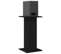 vidaXL Soporte para Altavoces Moderno de Roble Negro | Soporte de Audio de Madera 30 X 60 cm Diseño Rectangular Exhibición para Interiores Adecuado para Sala de Estar y Cine en Casa Muebles Compactos