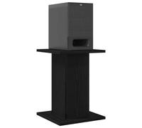 vidaXL Soportes para Altavoces 2 uds. Roble Negro 30 x 30 x 40 cm | Una forma cúbica elegante que encaja en los espacios de hoy, Hecho de madera resistente para estabilidad sólida,